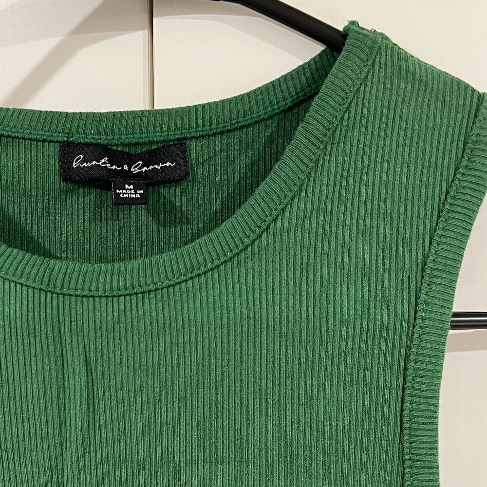 Green Ribbed Bodysuit - Picture 2 of 4